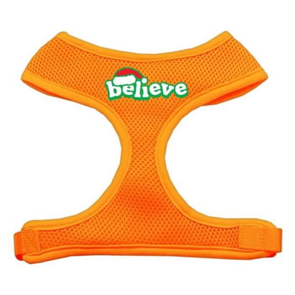 Believe Screen Print Soft Mesh Harnesses Orange Large