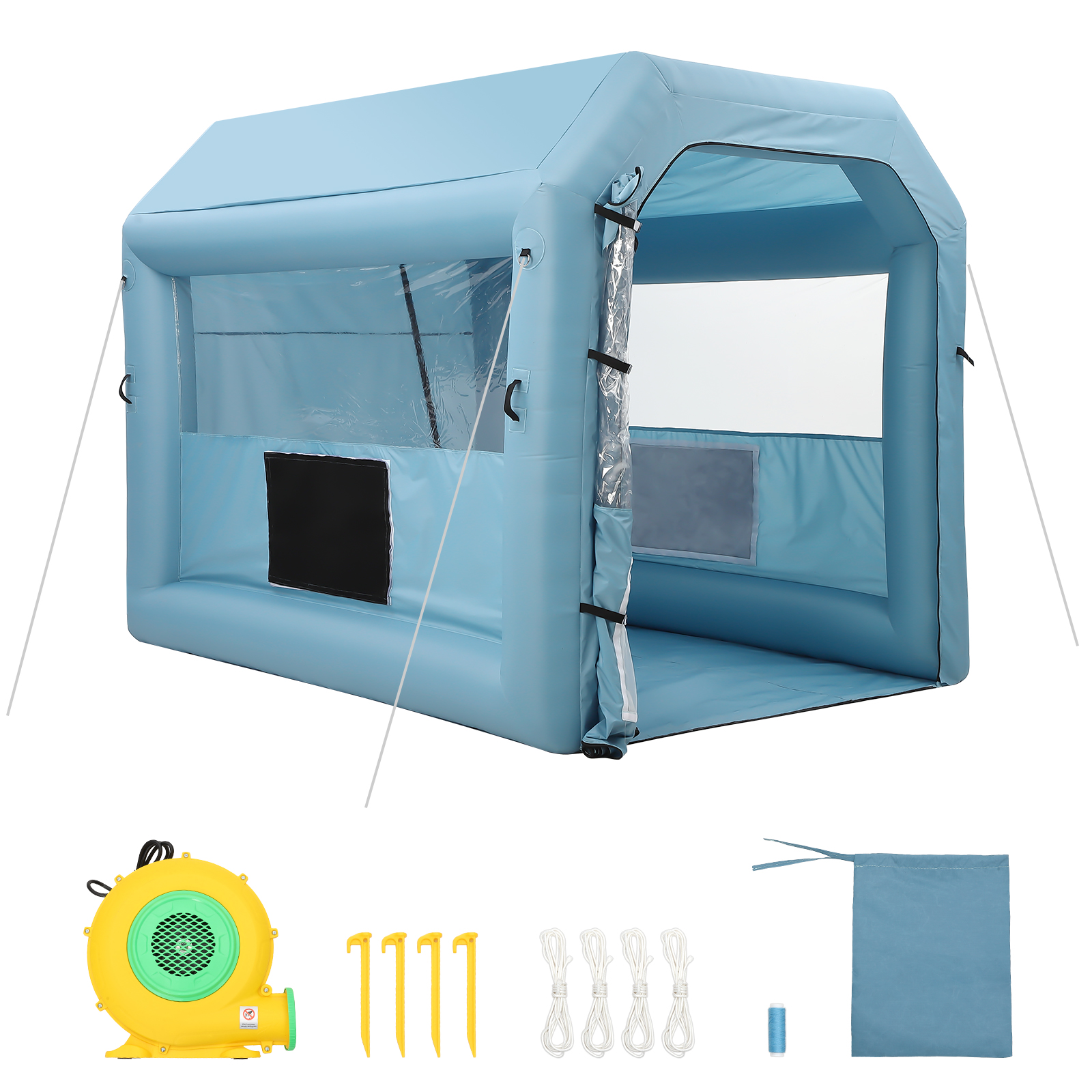 10 x 8 x 8 FT Inflatable Paint Booth, Portable Spray Booth with 480W Blower & 3-Layer Filtration, Large Car Painting Tent for Automotive, Furniture, Motorcycle, and DIY Projects