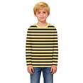 thumbnail image 5 of FAHXNVB Girls Striped Long Sleeve T Shirts Crew Neck Breathable Summer Casual Tees Tops Lightweight Kids Shirts 3-14 Years, 5 of 8
