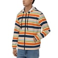 thumbnail image 3 of Vsdgher Colorful Pastel Stripes Mens Hoodies Zip Hoodie, Hoodies for Men, Zip-up Hooded Sweatshirt-X-Large, 3 of 5