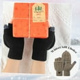 thumbnail image 5 of Woaeety 2Pcs  Winter Fingerless Gloves Mittens for Women Men Warm Wool Knitted Convertible Flip Top Mittens Cold WeatherBlack and Brown, 5 of 13