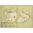 thumbnail image 2 of Unknown 32x24 White Modern Wood Framed Museum Art Print Titled - Falkland Islands South America - 1700, 2 of 4