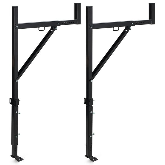 QinaQin Pickup Truck Ladder Rack, Adjustable Steel Bed Rack with 250 LB Load Capacity, 2 Pack