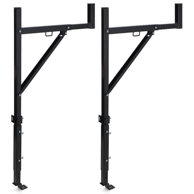 QinaQin Pickup Truck Ladder Rack, Adjustable Steel Bed Rack with 250 LB Load Capacity, 2 Pack