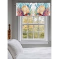 thumbnail image 3 of Summer Coastal Curtain Valances for Windows, Ocean Watercolor Shell Coral Kitchen Valance Window Treatment, Light Filtering Block Curtains for Bathroom/Bedroom/Living Room 42'' x 18'', 3 of 9