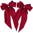 thumbnail image 1 of WASHWEPE 2Pcs Large Barrettes for Thick Hair Red Cloth Accessory for Girls, 1 of 5