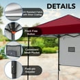 thumbnail image 4 of INTER HUT 6x4 Pop up Portable Canopy Tent, Instant Folding Sun Shelter with Carry Bag, Burgundy, 4 of 8