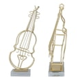 thumbnail image 4 of Instrument Statue, Violin Ornament Golden  For Room, 4 of 8