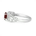 thumbnail image 4 of 14k White Gold Marquise Garnet filigree Ring, 4 of 6