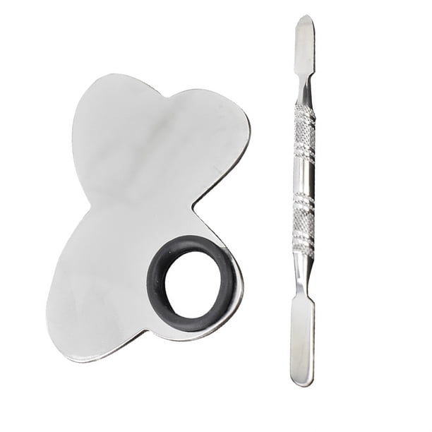 Vogacara Paleta de mezcla de maquillaje de acero inoxidable, mano de obra fina, reutilizable, sólida, conveniente, paletas cosméticas para salón de Maquillaje Facial tipo 8 Vogacara CE011544-08B