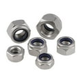 thumbnail image 1 of DIN985 Fine Thread Nylon Lock Hexagon Nuts 304 Stainless Steel Fine Tooth Hex Nut M8 M10 M12 M14 M16 M18 M20, 1 of 5