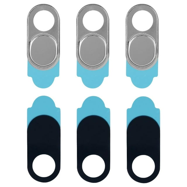 Noref Autocollant de Protection pour Caméra Web, 3 Pcs Capuchon d'Objectif en Métal, Protection de la Vie Privée de la Caméra, Couvercle de Caméra Web pour Téléphone Intelligent Tablettes, Capuchon d'Objectif