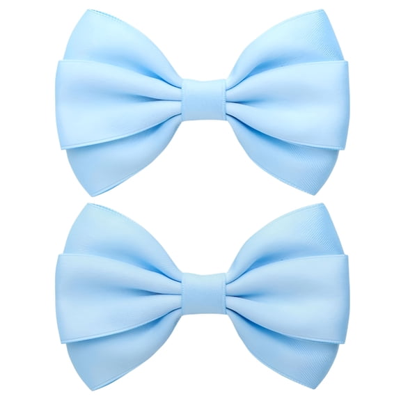 XIBUFE 4.5" Hair Bows, Double Bow Design with Thick Ribbon and Alligator Clips