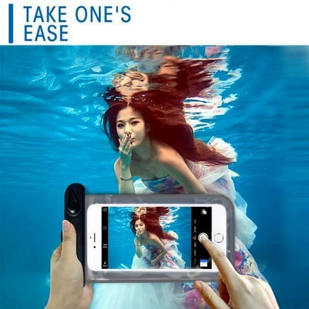 Transparent Snap Pouch - Waterproof Underwater Phone Pouch Bag Dry Case For iPhone Samsung Armband