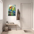 thumbnail image 4 of ZHONGYUTONG Bird Wall Art Colorful Parrot Canvas Tropical Rain Forest Animal Picture Print Macaw Painting for Bathroom Decor Framed (16.00" x 24.00"), 4 of 5