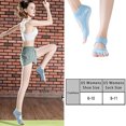 thumbnail image 4 of 1 par de calcetines antideslizantes para mujer con media puntera para ballet, yoga, pilates, calcetines con punta de barra MFZFUKR 221552-3, 4 of 8