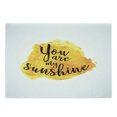thumbnail image 1 of Saying Cutting Board, Inspirational Phrase on Watercolors Irregular Set Motto Mindful Life Theme Image, Decorative Tempered Glass Cutting and Serving Board, Large Size, Yellow Black, by Ambesonne, 1 of 1