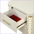 thumbnail image 4 of Jasmine Beige Wood Nightstand with LED Lights & 2 Drawers, 4 of 5