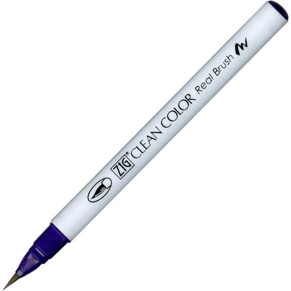 Kuretake Zig Clean Color Real Brush Marker, Deep Violet