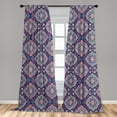 thumbnail image 5 of Ambesonne Ethnic Curtains, Boho Colorful Spring Garden, Pair of 28"x95", Multicolor, 5 of 5