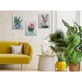 thumbnail image 2 of Arjun Cactus Wall Art Canvas Cacti Pictures Green Plants Painting, Pink Flowers Botanical Tropical Succulent Artwork Framed for Bedroom Bathroom Living Room Kitchen Home Office Decor, 12"x16"x3 Panels, 2 of 6