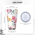 thumbnail image 4 of KLL Colorful Flowers Print 40oz Stainless Steel Insulated Car Cup with Spillproof Lid - Keep Your Drink Hot or Cold on the Go-Straw Three-piece Set, 4 of 8