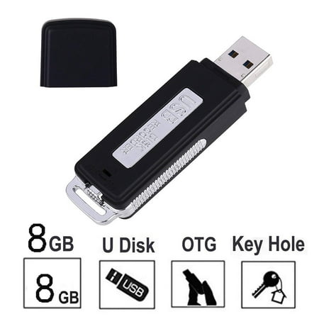Voice Recorder USB Flash Drive 384Kbps Digital Voice Recording for Windows Mac Android (Best Screen Recorder For Mac No Lag)