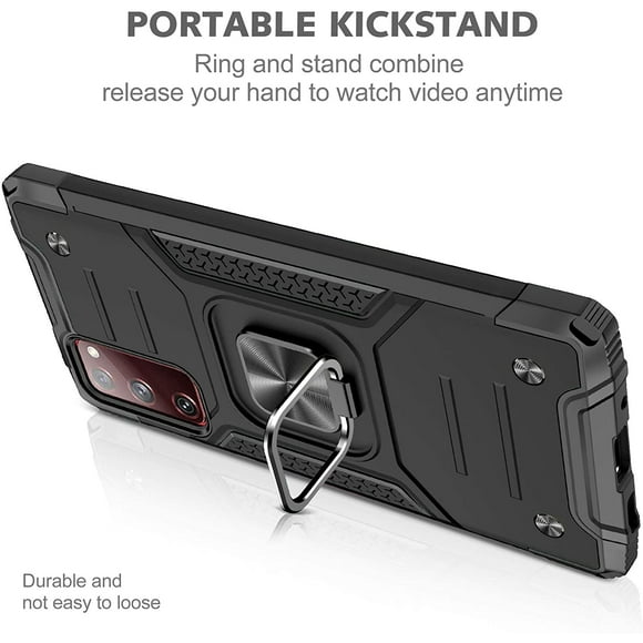 Anqrp Galaxy S20 FE 5G Case, Military Grade Shockproof Protective Phone Case 360° Free Rotatable Metal Kickstand Phone