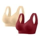 thumbnail image 1 of HongQid 2PCS No Underwire Bra for Women Seamless Plus Sized Bralettes Everyday Basic Sleeping Wireless Bras, 1 of 9