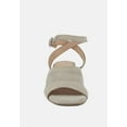 thumbnail image 3 of SIGRID Fine Suede Block Heeled Sandal in Nude, 3 of 7