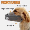 thumbnail image 4 of Dog Mask Soft Nylon Face Mask (Gray, Medium) - Adjustable Breathable Mesh Mask, Dog Face Mask, Anti-Bite, Anti-Bark & ​​Anti-Licking, 4 of 5
