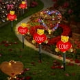 thumbnail image 5 of Valentine's Day Solar String Lights Bear Heart Solar String Lights Heart-Shaped Outdoor String Lights Ideal Garden Patio Yard Holiday Decoration, 5 of 7