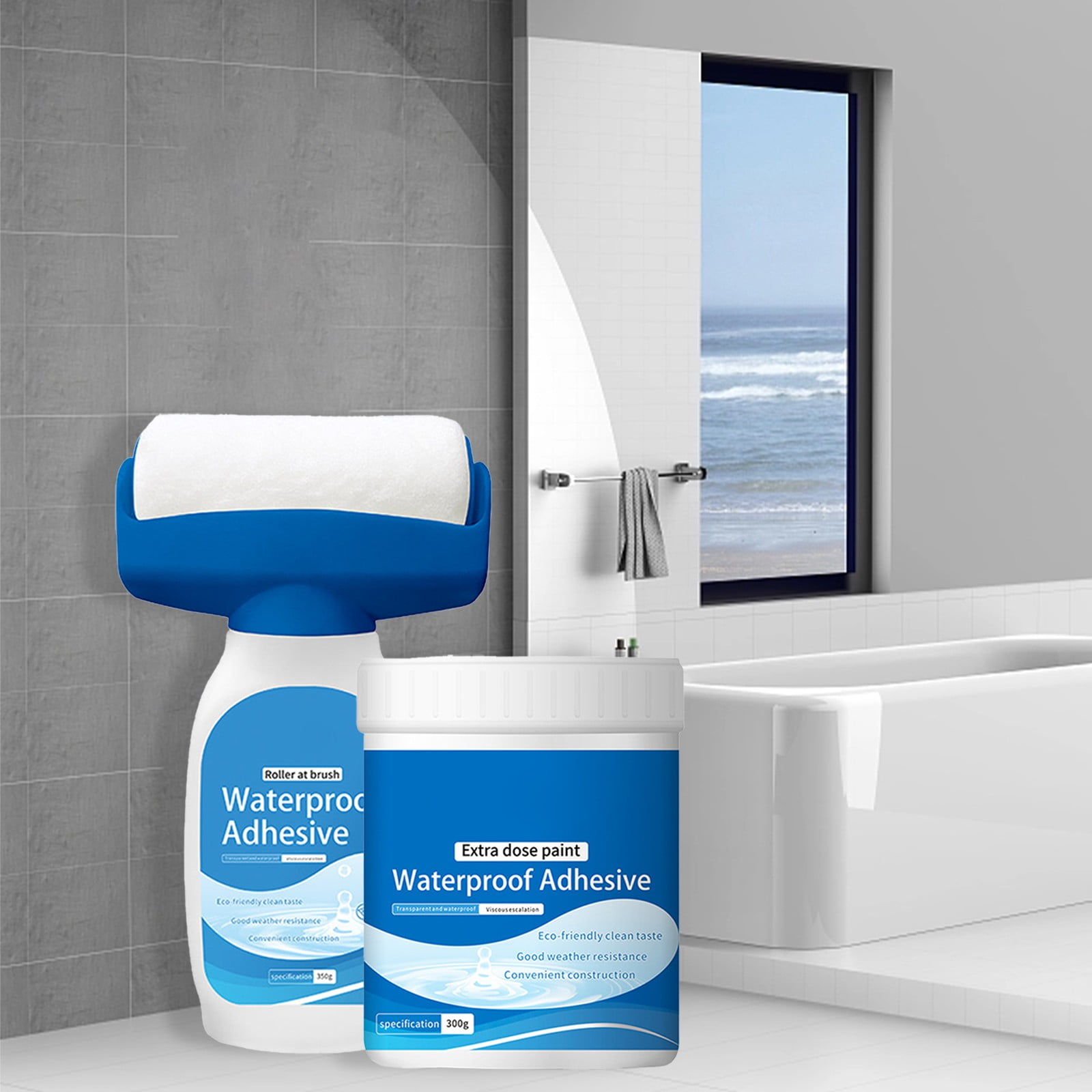 Clearance Adhesive mucilage under $7,Clear Adhesive With Roller Brush Super Strong Anti Leakage Agent Adhesive Coating Agent For Indoor Outdoor 1ml 1PC
