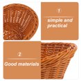 thumbnail image 3 of SHISUYAN Imitation Rattan Woven Baskets for Storage Use Simple and Practical Plastic Light Brown 2 Pieces, 3 of 9