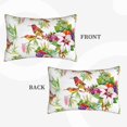 thumbnail image 2 of Pofeuu Birds And Flowers Print Polyester Microfiber Plush Pillowcases, Super Soft and Cozy Pillow Case Covers with Envelop Closure（Pillow core not included）-14"x20", 2 of 6