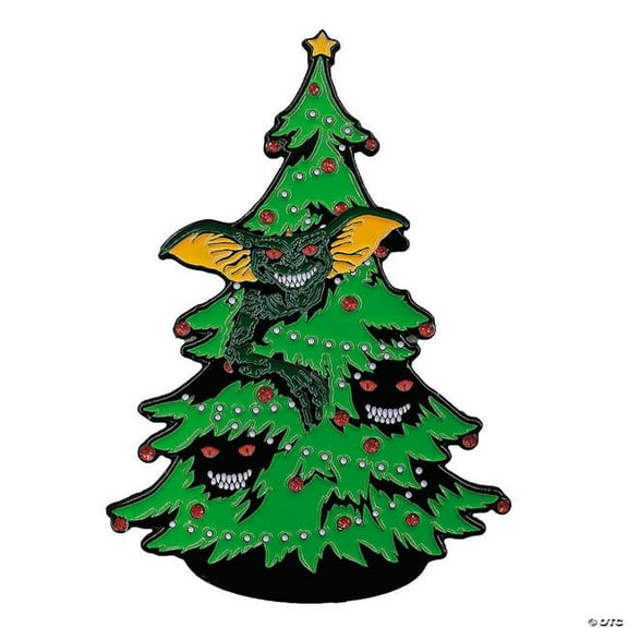 Trick or Treat Studios MASFWB100 3 in. Gremlins Christmas Tree Full-Color Enamel Pin