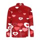 thumbnail image 4 of Blusa y camisa de manga larga con cuello vuelto para hombre, jersey de solapa con cremallera de manga larga, blusa informal con estampado de San Valentín para hombre, blusa de poliéster, 4 of 5