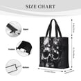thumbnail image 3 of Pofeuu Chained Skull Artwork Print Tote Bag for Women,Hobo HandBags with Zipper,Large Capacity Casual Shoulder Handbags with Inner Pockets, 3 of 7