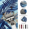 thumbnail image 5 of 2x3 Ft Entryway Area Rug, Blue Tropical Leaves Kitchen Rug Runner Washable Floor Mat, Summer Botanical Ferns Stripes Non Slip Indoor Door Mat Throw Carpet for Bathroom Living Room Bedroom, 5 of 8