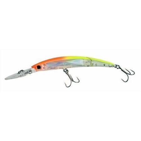 Yo-Zuri Crystal 3D Minnow Deep Diver Jointed Lure Orange Yellow 5-1/4-Inch