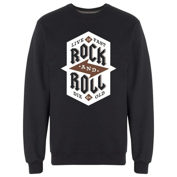 Vintage Logo Rock And Roll Sweatshirt Men -Image by Shutterstock, Male Large