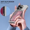 thumbnail image 6 of Phone Case Compatible with iPhone 15 Pro Case Wallet with Credit Card Holder Soft TPU Bumper Hard PC Anti-Scratch Shockproof Case Clear with Kickstand for 15 Pro 6.1 inch(Clear Black), 6 of 12