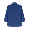 thumbnail image 7 of Fnooota Cardigans for Women, Lightweight 3/4 Sleeve Casual Open Front Shrugs for Dresses Blue Size 2XL, 7 of 7