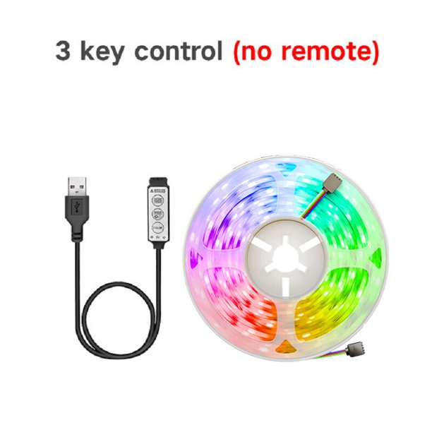 Tiras de LED Control infrarrojo Luces de hielo de neón 5050 Retroiluminación de TV Decoración de habitación SMD5050 USB Decoración de dormitorio 1m 2m 3m 4m 5m Luces LED Tan Jianjun unisex