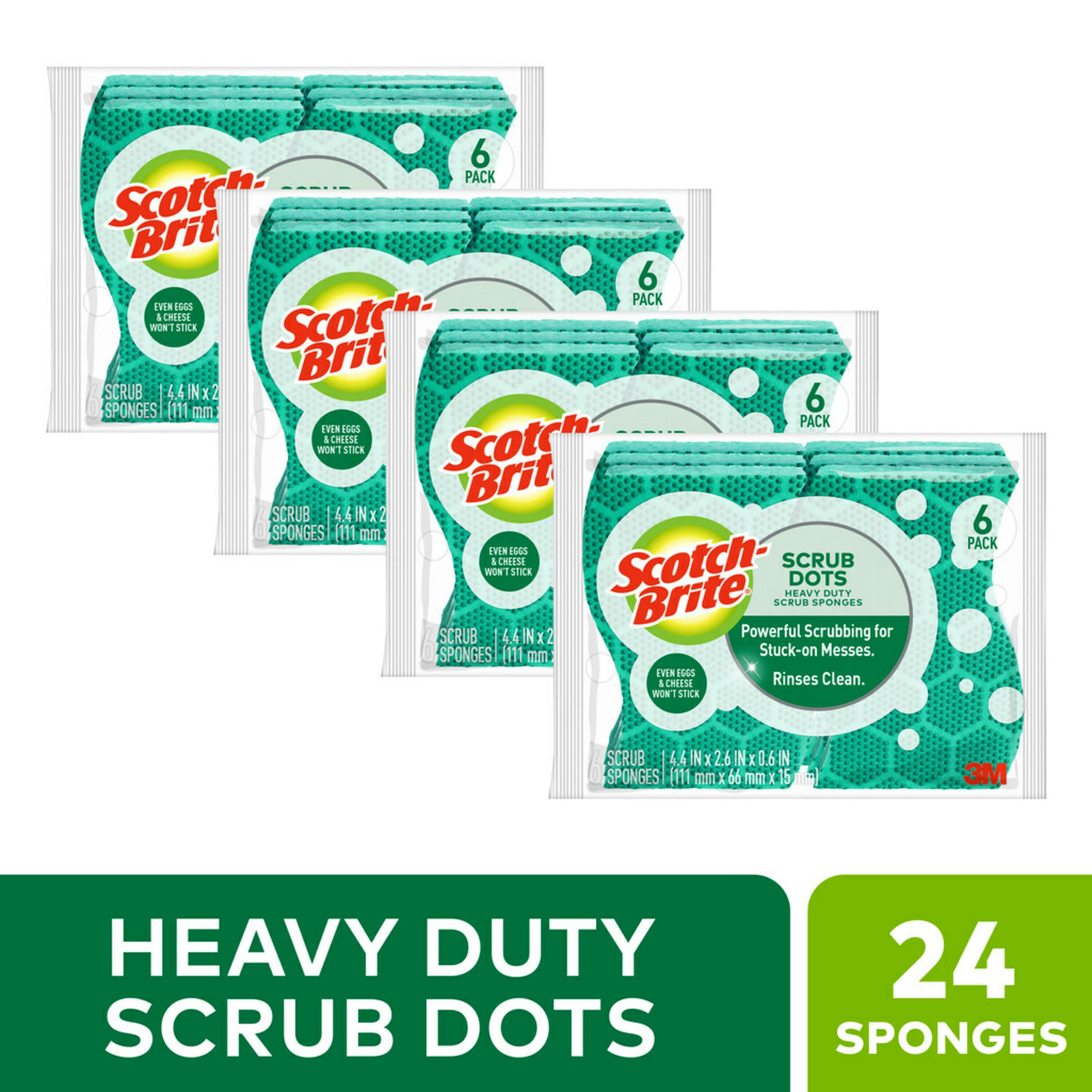 FREE SAME DAY SHIPPING 7 Count Scotch-Brite Heavy Duty Scrub Sponge 