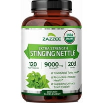 Zazzee USDA Organic Stinging Nettle 9000 mg – 120 Vegan Capsules – 20:1 Extract – Supports Prostate & Urinary Wellness – Vegan • Non-GMO • Made in USA