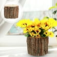 thumbnail image 6 of Beaupretty 3Pcs Waterproof Tree Stump Flower Pot Light Brown Rustic Indoor Plant Pot for Florists, 6 of 8