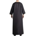 thumbnail image 3 of IYTR Men's Muslim Robe Fashion Embroidered Long Sleeve V-Neck Kaftan Loose Fit Maxi Dress Robe Black S, 3 of 5