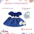 thumbnail image 5 of 18 Inch Doll Clothes | Gorgeous Midnight Star Holiday or Party Dress Outfit with Silver Sequin Shoes and Purse | Fits 18" American Girl Dolls | Gift-boxed!, 5 of 7