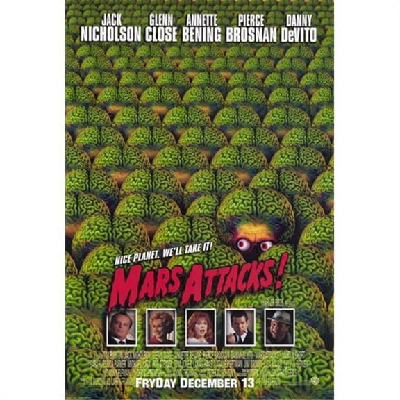 Mars Attacks Movie Poster - 11 x 17 in.